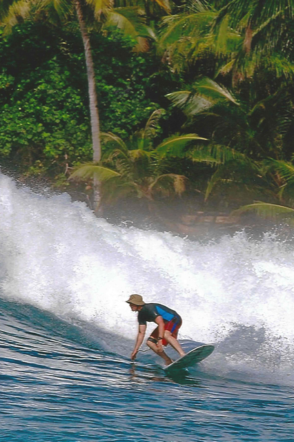 Surfing in South America after double partial knee replacement