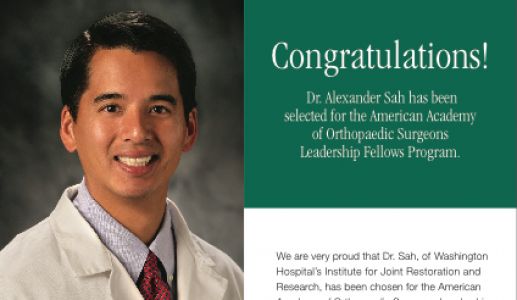 Dr. Alexander Sah Selected to AAOS Leadership Fellows Program
