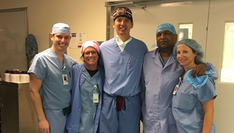 Some of the IJR team in the OR